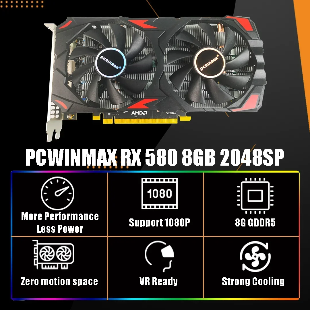 PCWINMAX Radeon RX 580 2048SP  - Video Gaming & Esports Usd Acc review and price