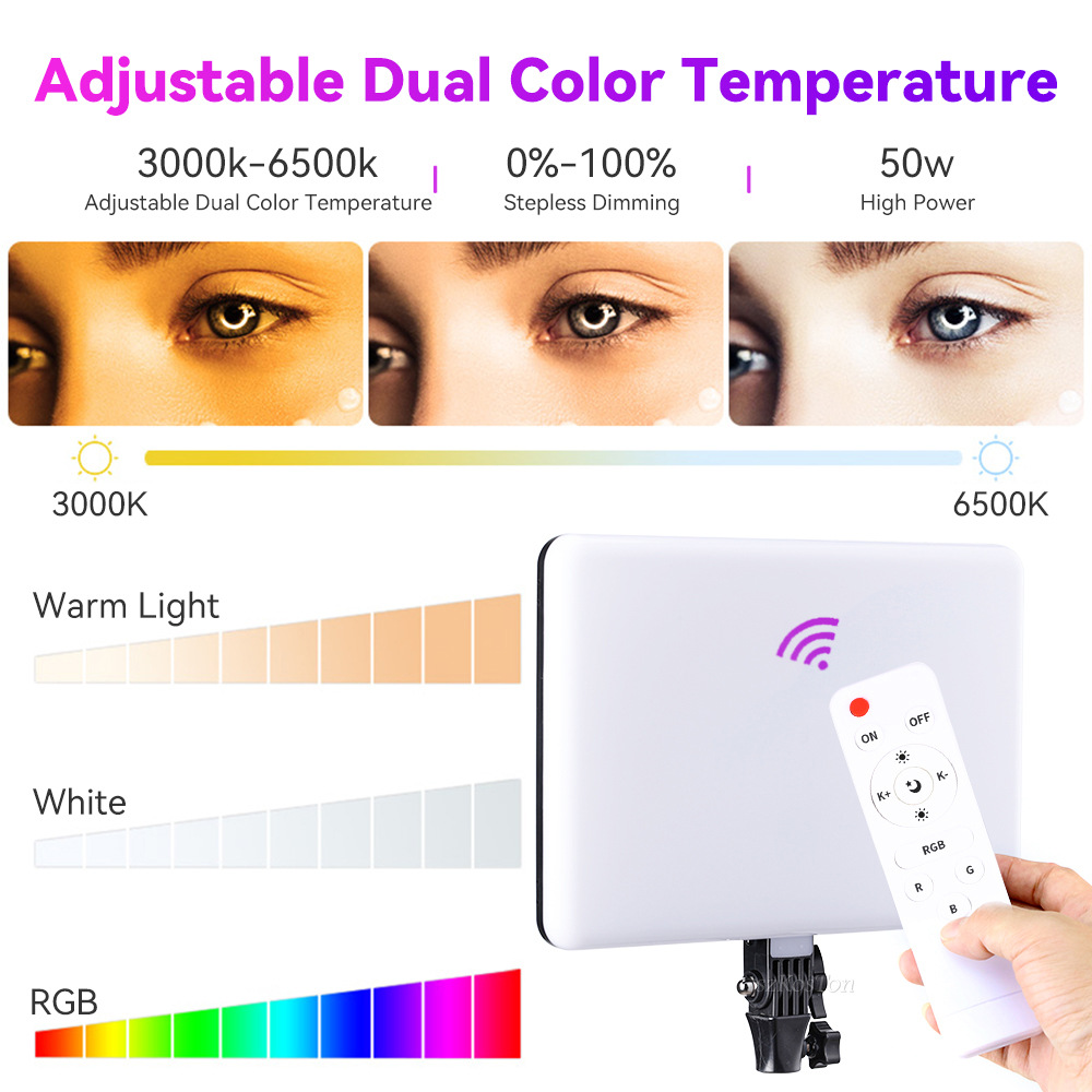 RGB 14'' LED Video Light Remot - Led Light Panel Stream review and price