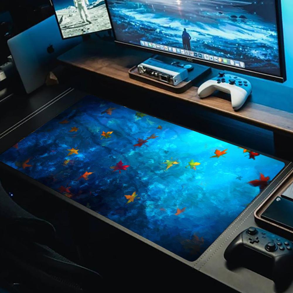 Blue Maple Leaf Mouse Pad Espo - Esports Gaming Laptop review and price