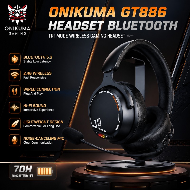 ONIKUMA GT886 Gaming Headset T - Esports Gaming Bar review and price